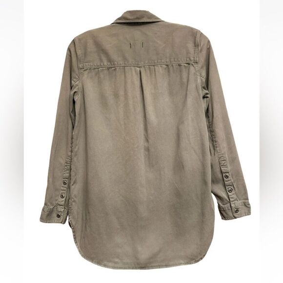 MADEWELL Shirt Womens Xsmall Button-up Green Collared Long Sleeve - Picture 2 of 6